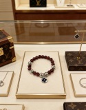 Louis Vuitton Fashion Multi Element Agate Thai Silver Style Bracelet Couple Retro Silver Bracelet
