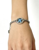 Louis Vuitton Couple Classic Clover Cuban Chain Vintage Silver Bracelet
