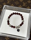 Louis Vuitton Fashion Multi Element Agate Thai Silver Style Bracelet Couple Retro Silver Bracelet