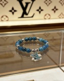 Louis Vuitton Fashion Multi Element Agate Thai Silver Style Bracelet Couple Retro Silver Bracelet