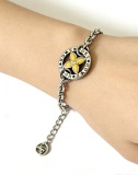 Louis Vuitton Couple Classic Clover Cuban Chain Vintage Silver Bracelet