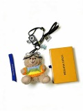 Louis Vuitton Classic Fashion Rainbow Sweater Bear Keychain Versatile Bag Pendant