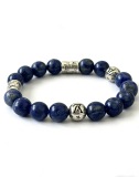 Louis Vuitton Fashion Multi Element Agate Thai Silver Style Bracelet Couple Retro Silver Bracelet