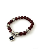 Louis Vuitton Fashion Multi Element Agate Thai Silver Style Bracelet Couple Retro Silver Bracelet