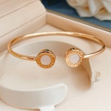 Bvlgari Fashion Versatile Rose Gold Round White Ceramic Bracelet