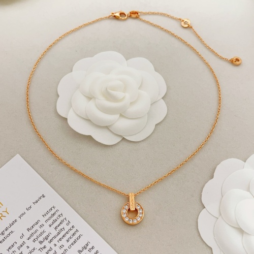 Bvlgari Fashion Versatile Rose Gold Diamond Coin Necklace