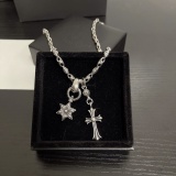 Chrome Hearts Couple Retro Multi Element Cross Pendant Necklace