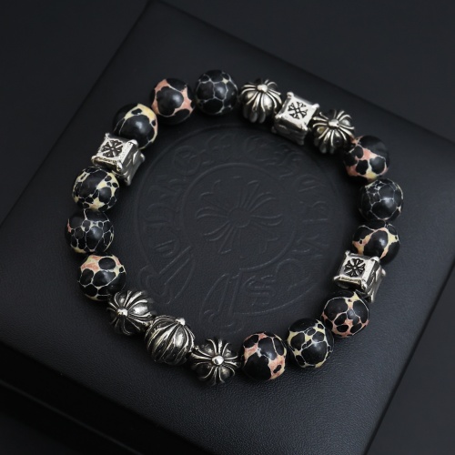 Chrome Hearts Couple Versatile Retro Cross Natural Stone Bracelet