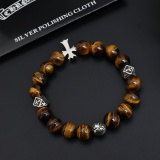 Chrome Hearts Couple Versatile Retro Multi Element Natural Stone Bracelet