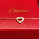 Cartier Fashion Versatile Rose Gold Color Blocked Love Pendant Necklace