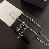 Chrome Hearts Couple Retro Multi Element Cross Pendant Necklace