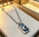 Gucci Couple Classic Retro GG Skull Head Cigarette Box Necklace 60 CM