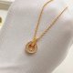 Bvlgari Fashion Versatile Rose Gold Diamond Coin Necklace