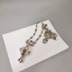 Chrome Hearts Couple Retro Multi Element Horseshoe Cross Pendant Necklace 60 CM