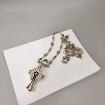 Chrome Hearts Couple Retro Multi Element Horseshoe Cross Pendant Necklace 60 CM Chrome Hearts Couple Retro Multi Element Horseshoe Cross Pendant Necklace 60 CM
