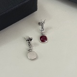 Yves Saint Laurent New Fashion Retro Letter Waterdrop Gemstone Earrings