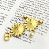 Dior Fashion Versatile Asymmetric Pearl CD Daisy Earrings