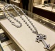 Gucci Couple Classic Vintage GG Cross Pendant Necklace 60 CM