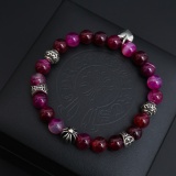 Chrome Hearts Couple Versatile Retro Cross Natural Stone Bracelet