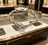 Gucci Couple Classic Retro Double G Interlocking Pendant Bracelet