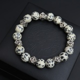 Chrome Hearts Couple Versatile Retro Natural Stone Bracelet