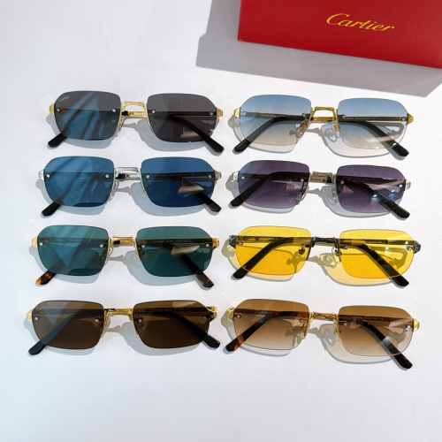 Cartier Fashion Versatile Frameless Sunglasses Glasses Size: 56-20-145