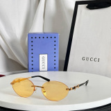 Gucci Fashion Versatile Frameless Sunglasses Glasses Size: 58-17-145