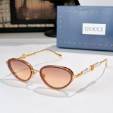 Gucci Fashion Versatile Oval Sunglasses Glasses Size: 58-15-147