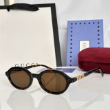Gucci Fashion Versatile Oval Sunglasses Glasses Size: 49-20-140