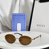 Gucci Fashion Versatile Frameless Sunglasses Glasses Size: 58-17-145