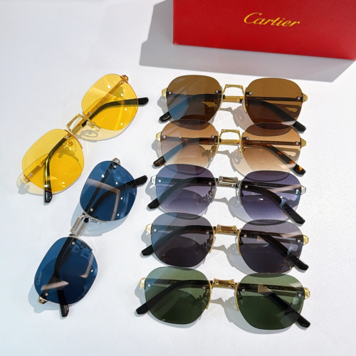 Cartier Fashion Versatile Frameless Sunglasses Glasses Size: 53-21-145