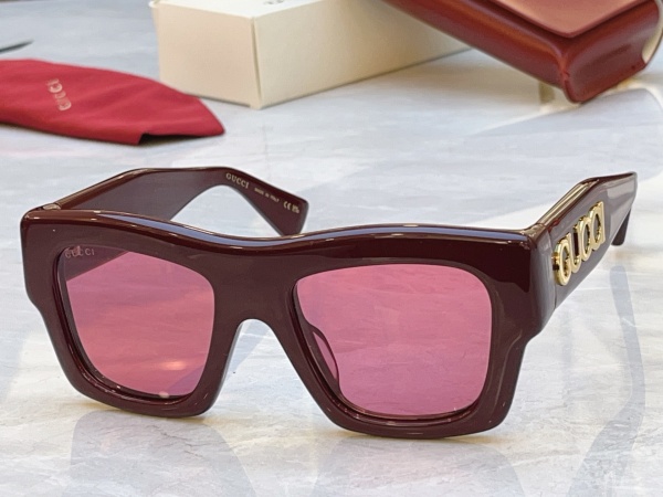 Gucci Fashion Versatile Square Frame Sunglasses Glasses Size: 52-20-140