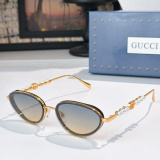 Gucci Fashion Versatile Oval Sunglasses Glasses Size: 58-15-147