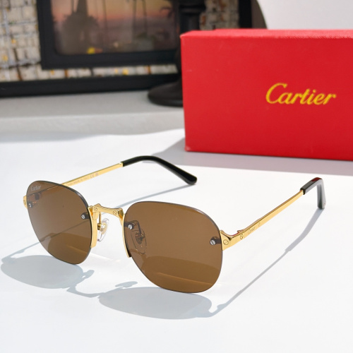 Cartier Fashion Versatile Frameless Sunglasses Glasses Size: 53-21-145