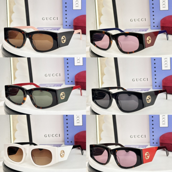 Gucci Fashion Versatile Square Frame Sunglasses Glasses Size: 51-21-140