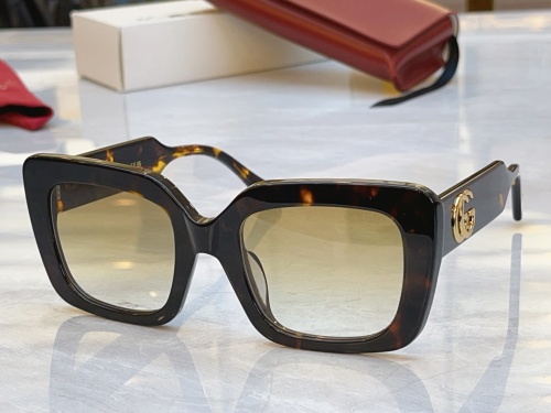 Gucci Fashion Versatile Square Frame Sunglasses Glasses Size: 52-22-145