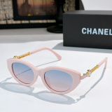 Chanel Classic Fashion Cat's Eye Sunglasses Glasses Size: 52-18-145