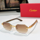 Cartier Classic Fashion Versatile Frameless Sunglasses Glasses Size: 54-19-145