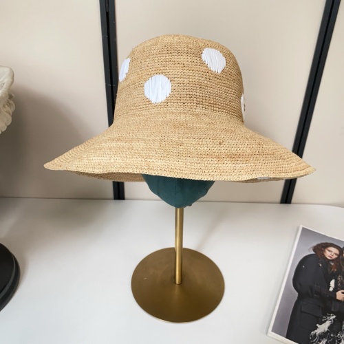 Chanel Fashion Polkadot Lafite Grass Basin Hat Versatile Folding Sunshade Hat