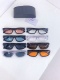 Prada Fashion Versatile Square Frame Sunglasses Glasses Size: 55-18-145