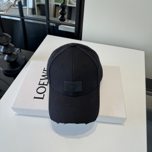 Loewe Couple Versatile Leather Logo Sunshade Duck Tongue Hat Baseball Hat 57CM