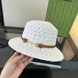Gucci Fashion Horseclip Straw Hat Versatile Sunshade Hat 57CM