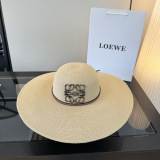 Loewe Summer Fashion Big Brimmed Straw Hat Lightweight and Versatile Sunshade Hat