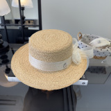 Chanel Fashion Socialite Sunshade Straw Hat Mesh Hat