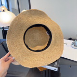 Gucci Fashion Versatile Lafite Straw Hat Beach Sunshade Big Eaves Hat