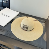 Loewe Summer Fashion Big Brimmed Straw Hat Lightweight and Versatile Sunshade Hat
