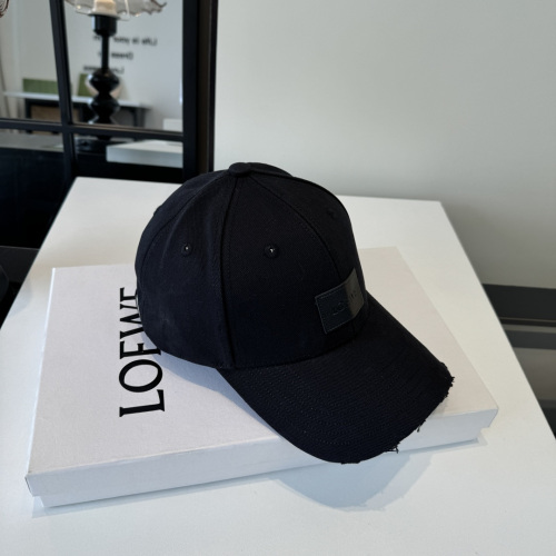 Loewe Couple Versatile Leather Logo Sunshade Duck Tongue Hat Baseball Hat 57CM