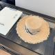 Burberry Summer Fashion Large Brimmed Straw Sunshade Hat