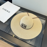 Loewe Summer Fashion Big Brimmed Straw Hat Lightweight and Versatile Sunshade Hat