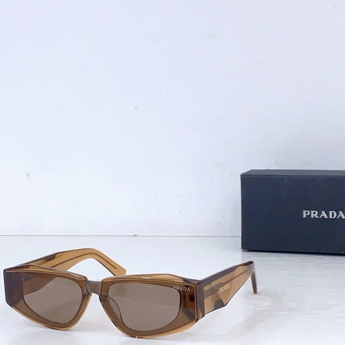 Prada Fashion Personalized Square Frame Sunglasses Glasses Size: 52-19-145
